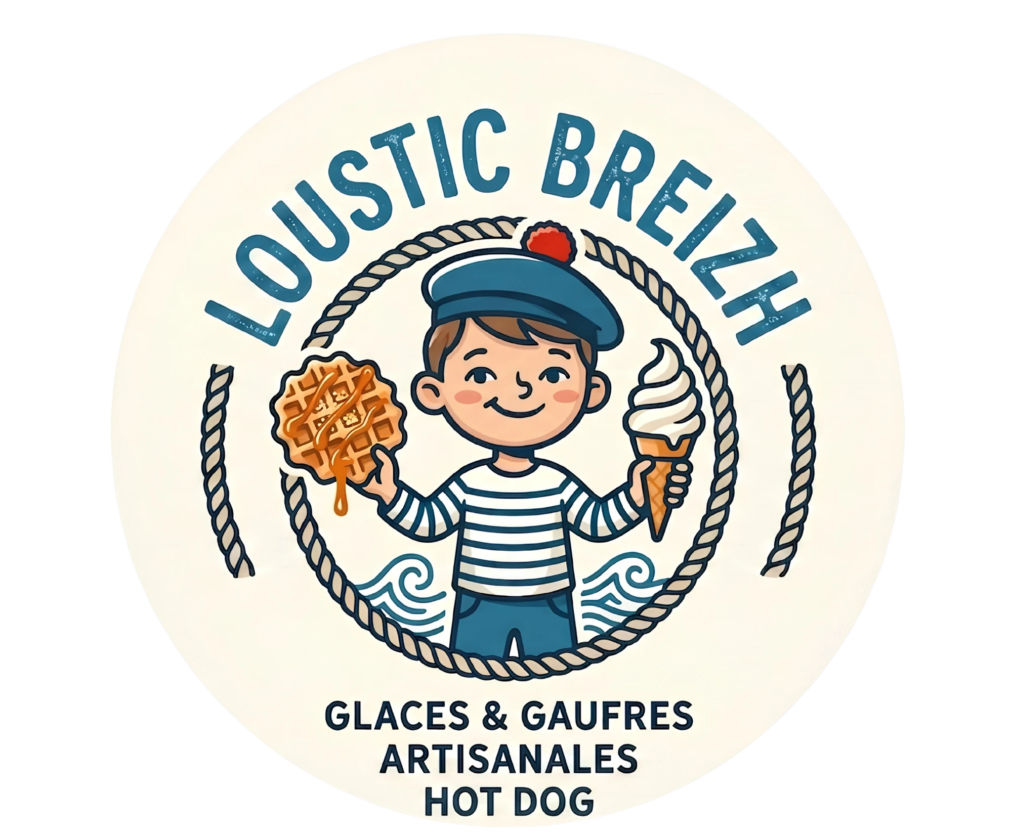 Logo Loustic Breizh - Glaces, Gaufres, Hot Dog artisanaux
