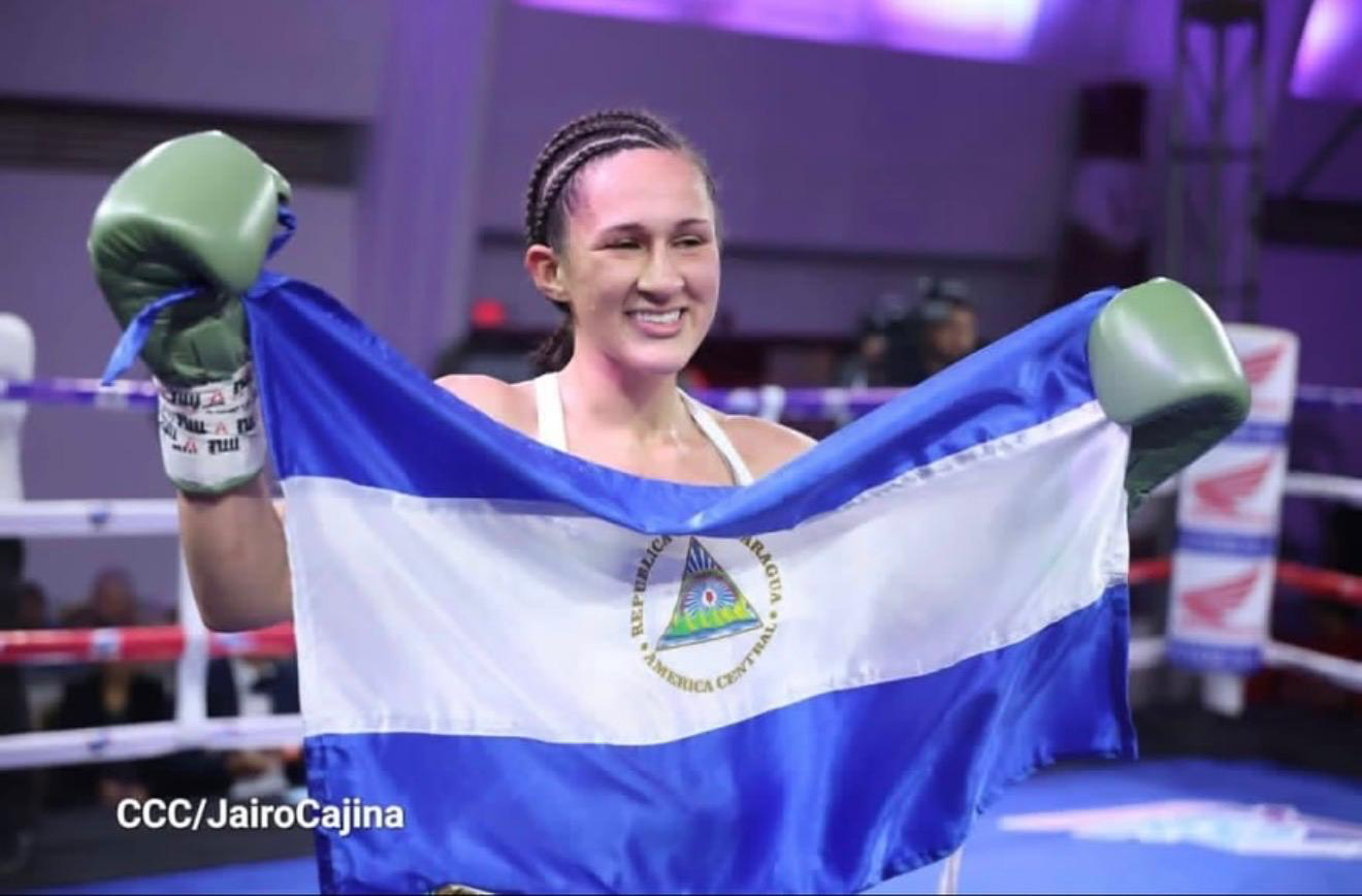 Jahoska Chamorro fighting in the ring