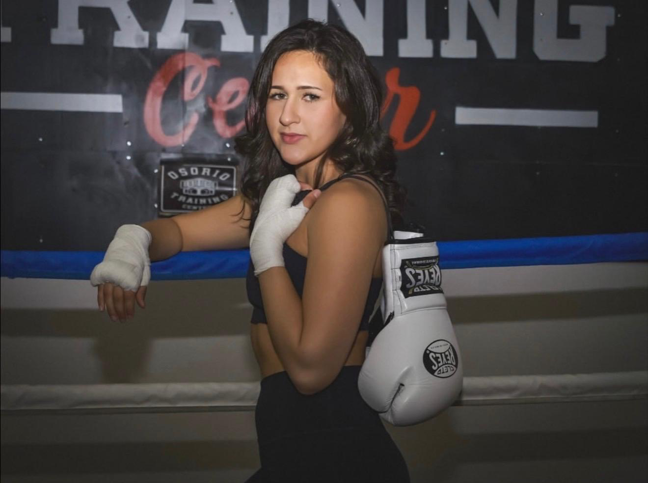 Jahoska training on the heavy bag