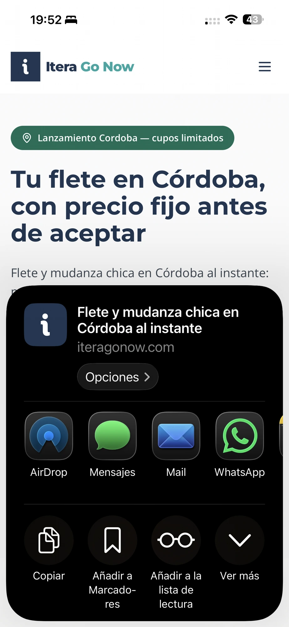 Paso 2: Tocá el botón Compartir