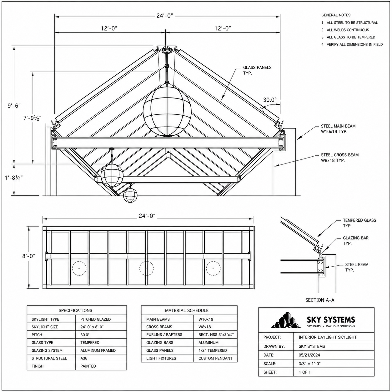 Historical Retail Feature blueprint drawing