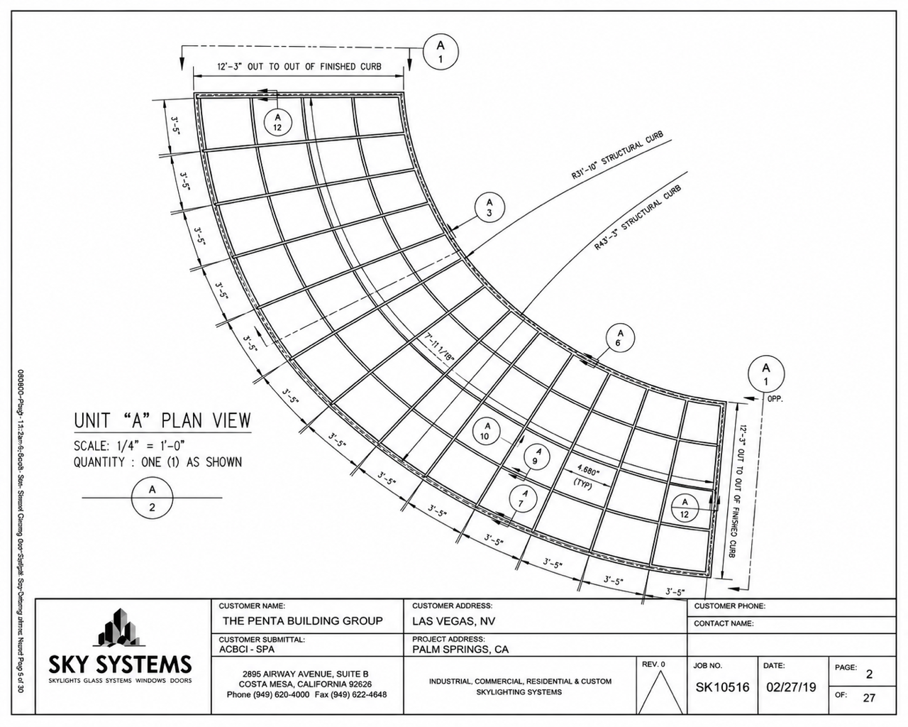 Large-Scale Daylight Hall blueprint drawing