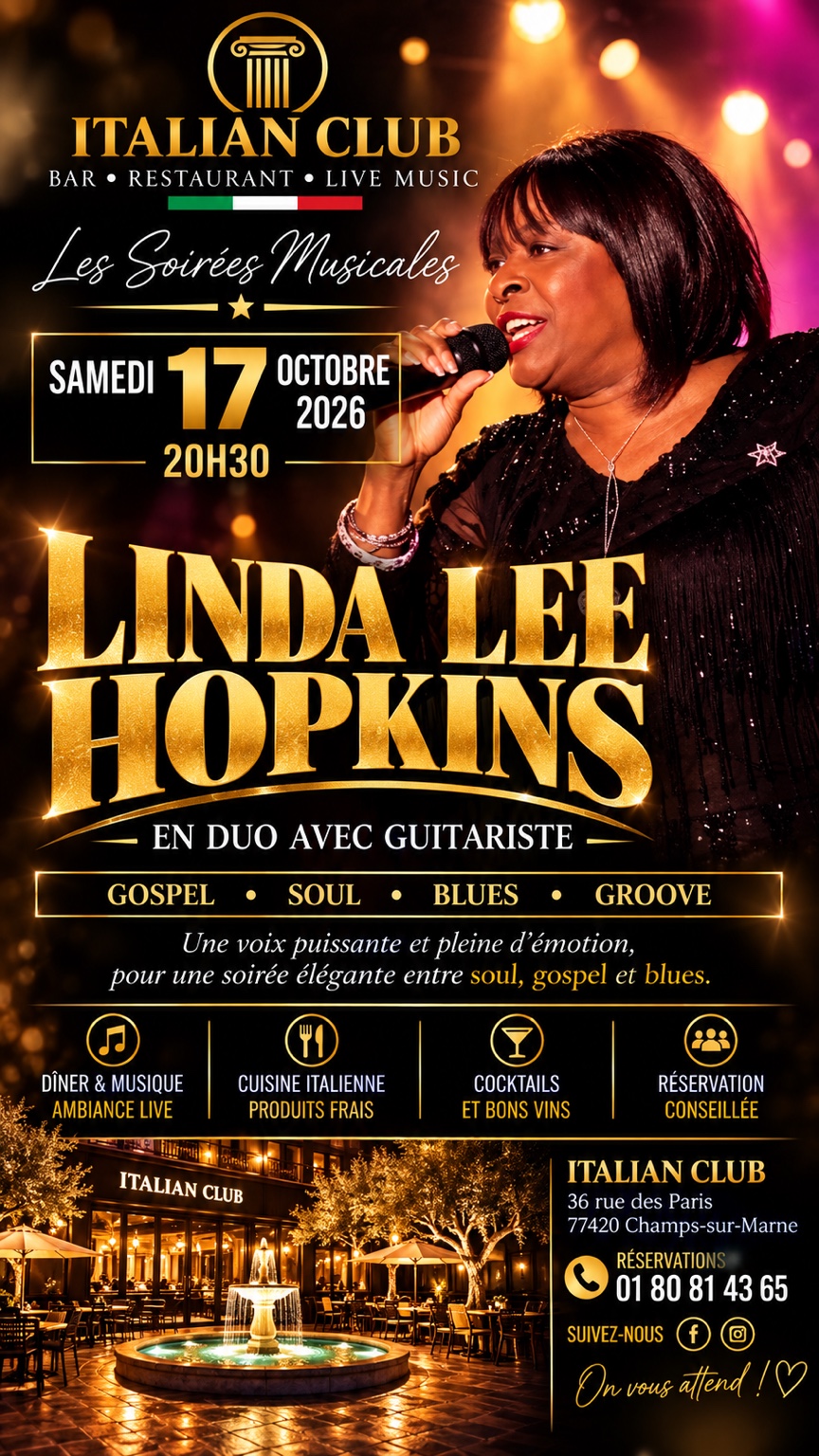 Linda Lee Hopkins avec guitariste