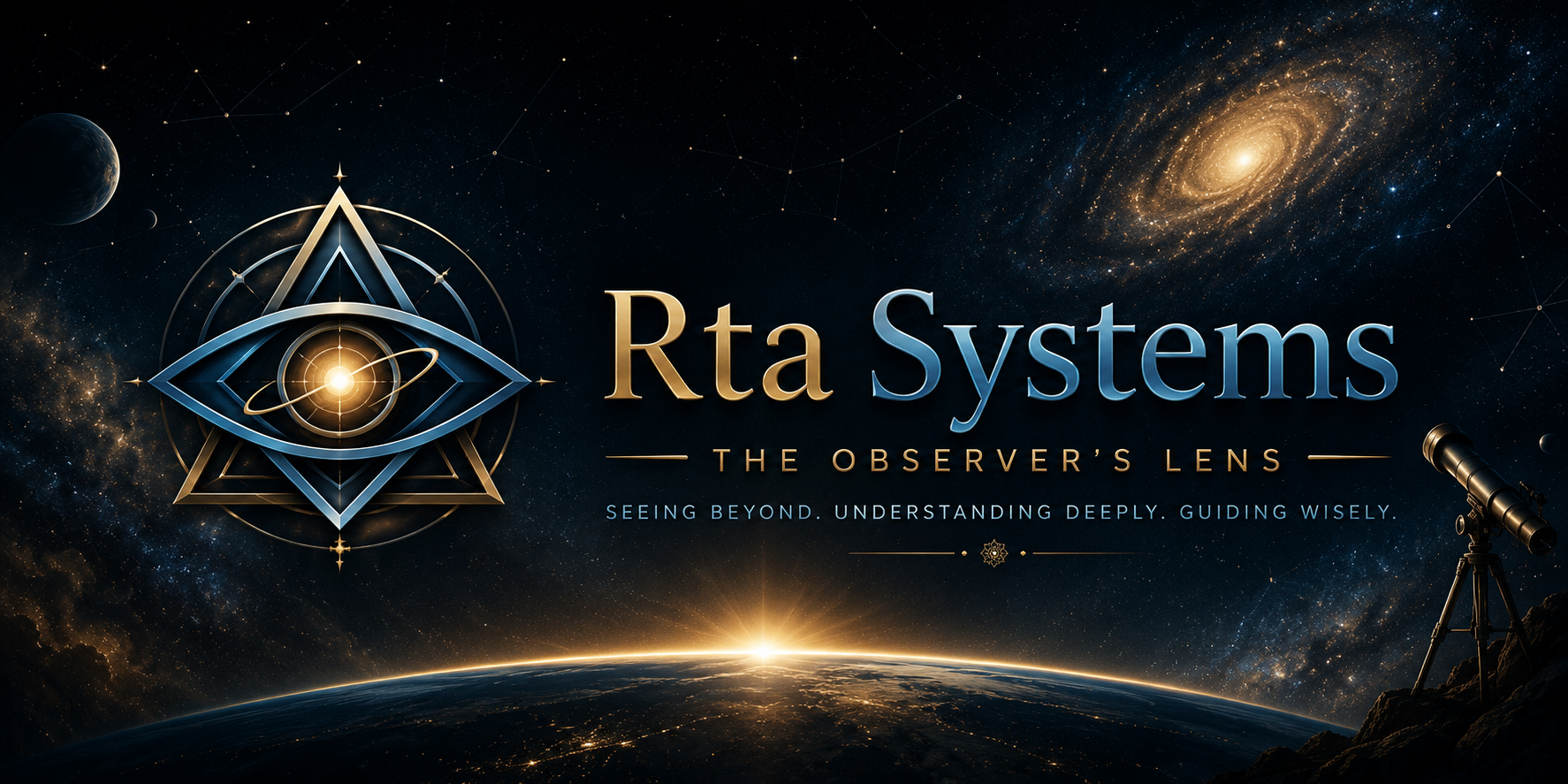 Rta Systems — The Observer's Lens brand banner