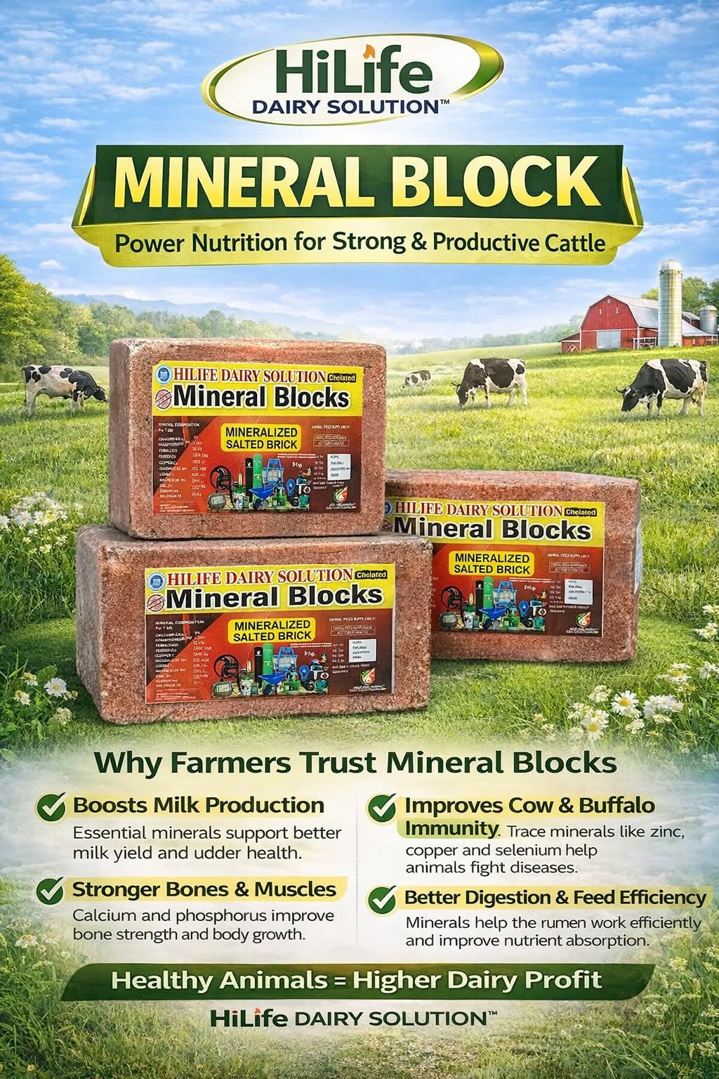 HiLife Chelated Mineral Blocks (Salted Brick)