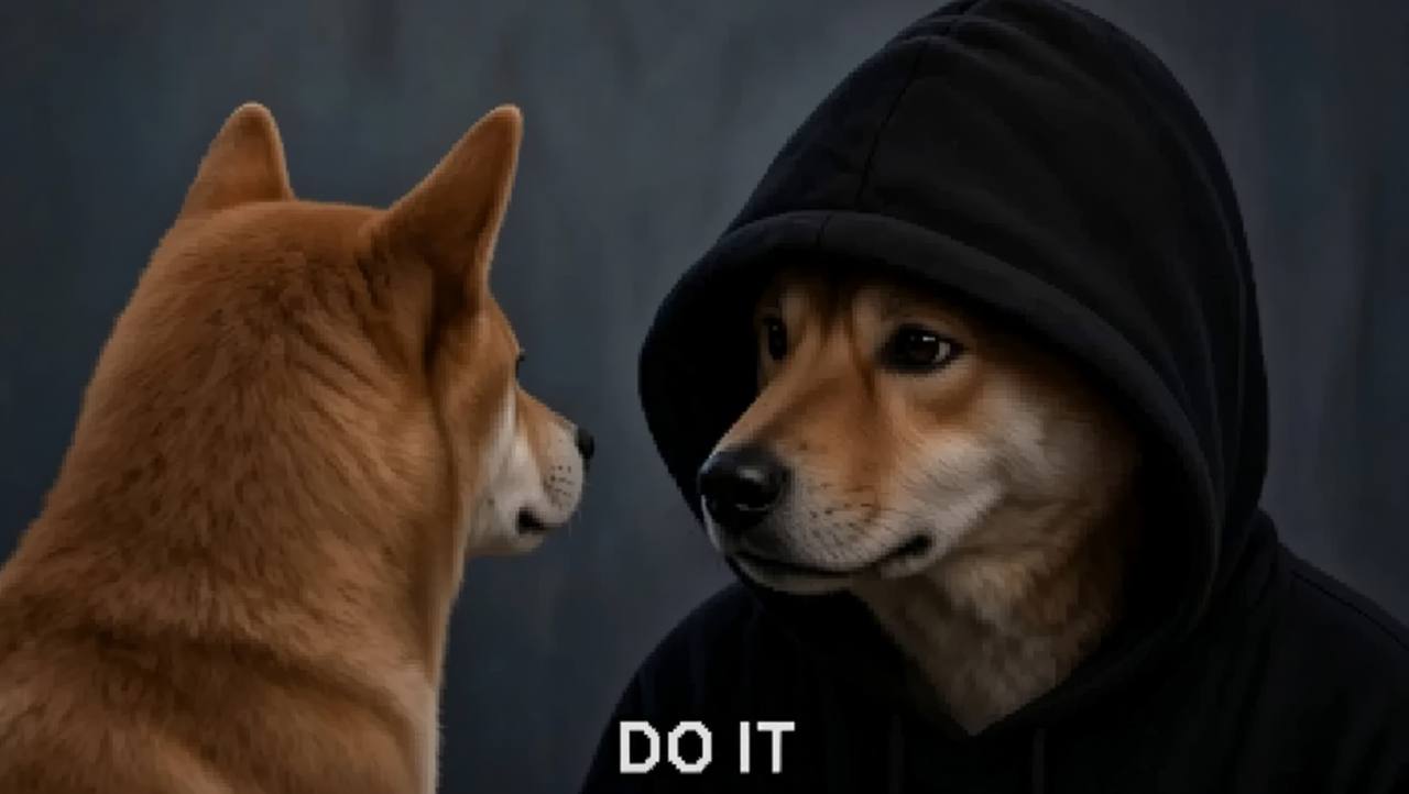 Two dogs. One says DO IT.