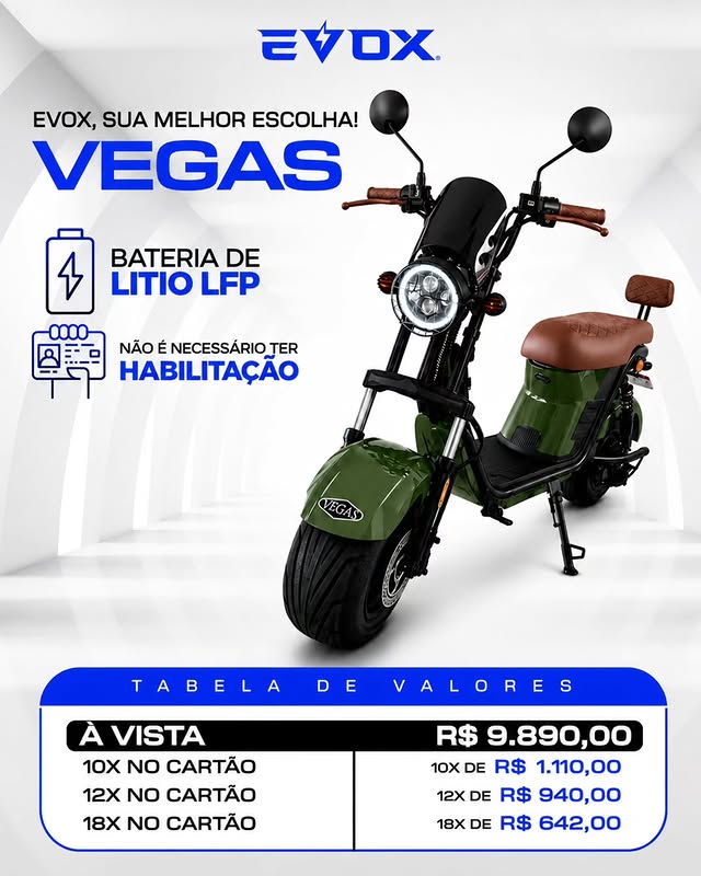 EVOX Vegas — Scooter Elétrica