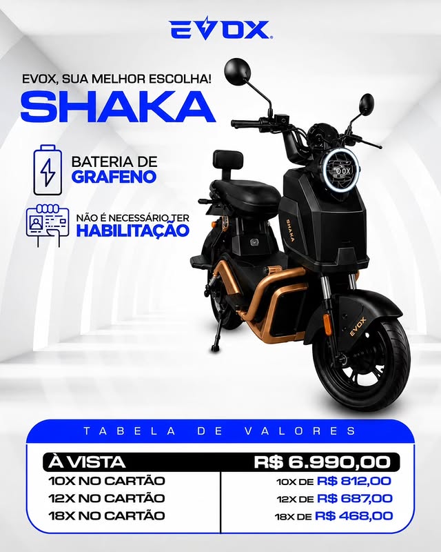 EVOX Shaka — Scooter Elétrica
