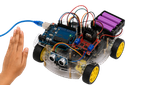 Obstacle-avoiding robotic car with ultrasonic sensor — ICSE Class 9 & 10 Robotics practical project built using OLL kit
