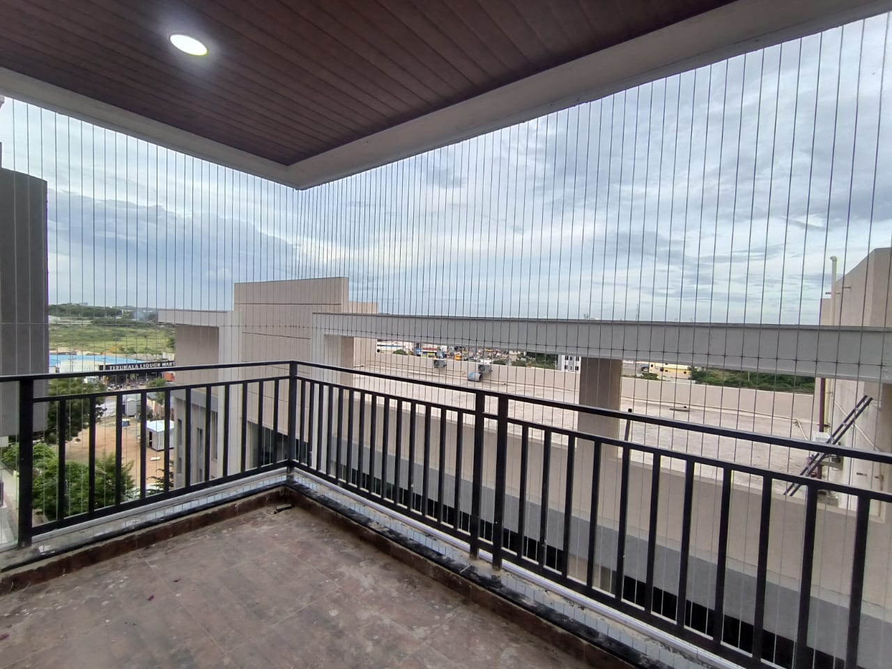 Skyline View Preserved — invisible grills installed in Kondapur, Hyderabad