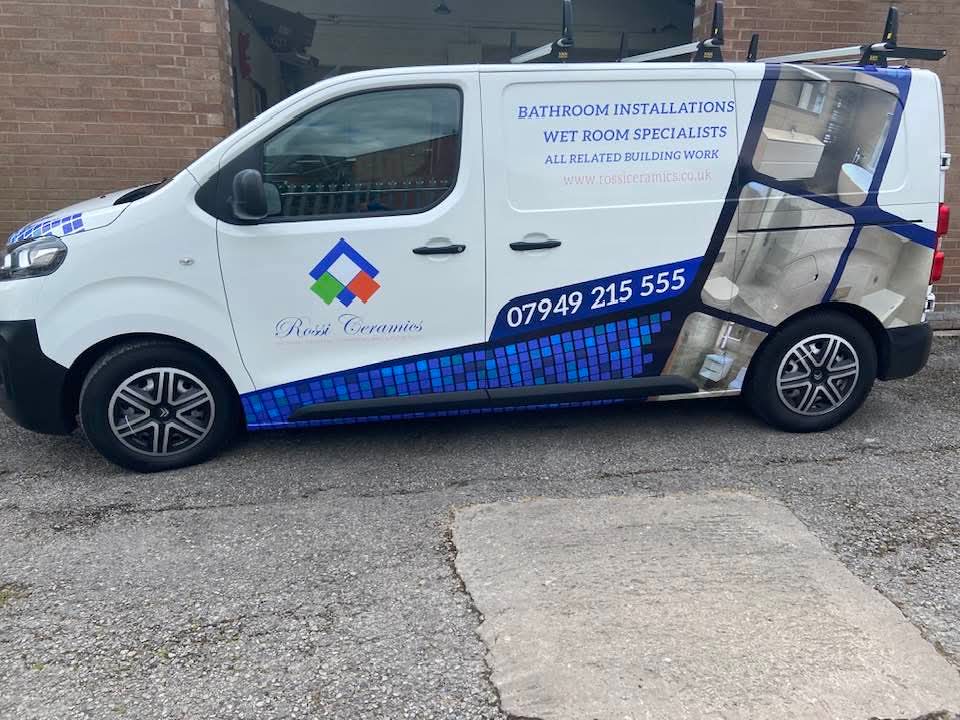 Rossi Ceramics branded van 3