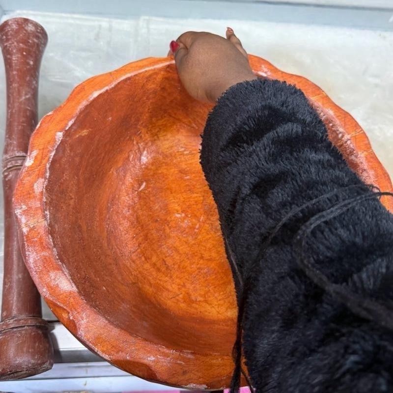 Extra-Large Wooden Mortar & Pestle 3