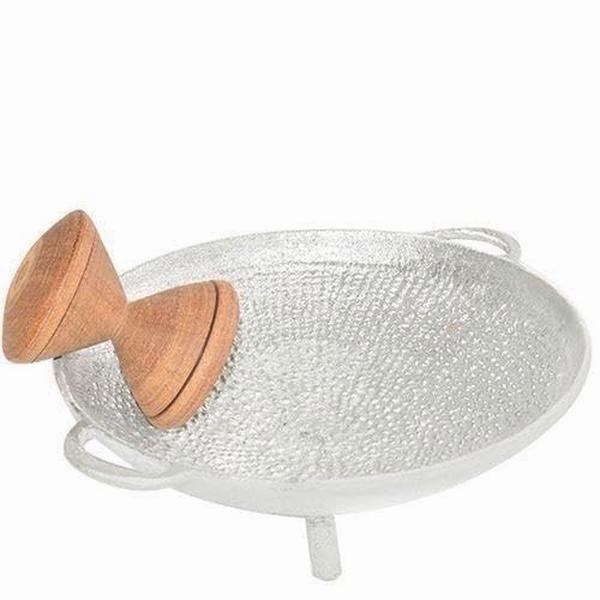 Large Aluminium Mortar & Pestle with Wooden Pestle