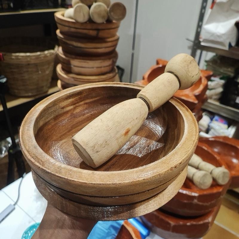 Premium Wooden Mortar & Pestle