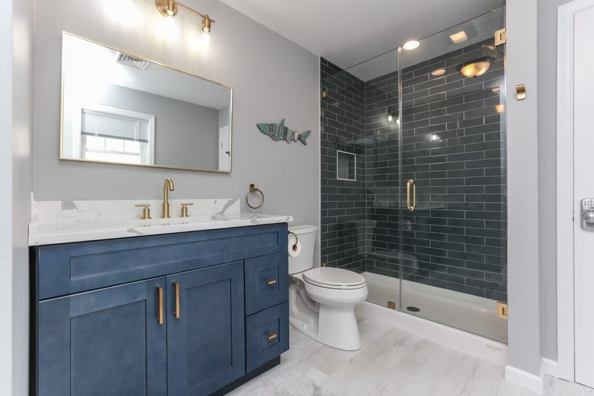 Navy Shaker Bathroom Vanity
